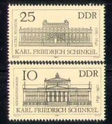 Germany (DDR) 1981 Schinkel / Theatre / Museum / Buildings / Architecture 2v set n28092