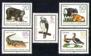 Germany (DDR) 1985 Animals/ Birds/ Cattle/ Eagle/ Geese/ Bear/ Crocodile 5v set (n28101)