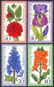Germany (B) 1976 Garden Flowers/ Nature/ Relief Fund/ Plants 4v set (n41244)