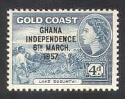 Ghana 1957 Lake Trees / Plants / Nature / Independence Overprint 1v o / p (n38471a)