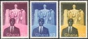 Ghana 1959 Dr. Nkrumah/ Abraham Lincoln/ Politics/ Politicians/ People 3v set (n38583)