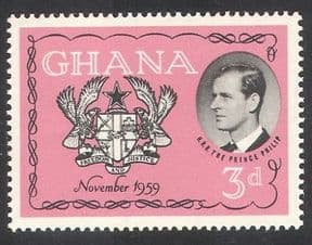 Ghana 1959 Duke of Edinburgh  /  Coat-of-Arms  /  Royalty  /  People  /  Visit 1v (n39584)