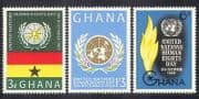 Ghana 1960 Human Rights Day/UN/UNO/Flame/Torch/Emblem/Animation 3v set n38581