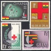 Ghana 1963 Red Cross / Medical / Health / Nurse 4v set n27402