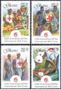 Ghana 1988 Red Cross/ Nurses/ Medical/ Health/ Welfare/ People/ Blind 4v set (s1668a)