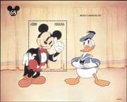 Ghana 1994 Disney/ Mickey Mouse 65th/ Donald Duck/ Films/ Cartoons/ Animation 1v m/s (b4762x)