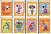 Ghana 1994 Disney/ Mickey Mouse 65th/ Films/ Cinema/ Cartoons/ Animation 8v set (d00298)