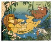Ghana 1996 Disney/ "Lion King"/ Simba/ Timon/ Cartoons/ Animation/ Films/ Cinema 1v m/s (b3123)