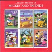 Ghana 1998 Disney/ Mickey/ Minnie/ Donald/ Pluto/ Cartoons/ Animation 6v sht (b437r)
