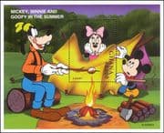 Ghana 1998 Disney/Mickey/ Minnie/ Goofy/ Camping/ Camp Fire/ Cartoons/ Animation 1v m/s (ad1023)