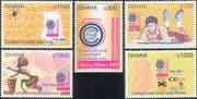 Ghana 2002 Copyright/ Writing/ Books/ Design/ Music/ Weaving/ Art/ Spider 5v set (n46686)