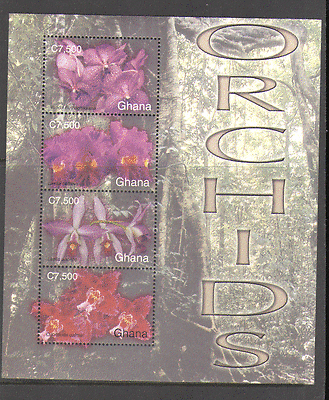 Ghana 2004 ORCHIDS  /  Flowers 6v sht ref:n13905