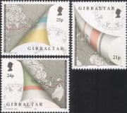 Gibraltar 1992 Round the World Yacht Race/ Sailing/ Sports/ Maps/ Sails 3v set (s6390d)