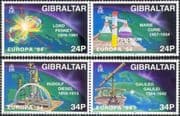 Gibraltar 1994 Europa/ Science/ Curie/ Galileo/ Diesel/ Medical/ Astronomy/ Chemistry 4v set s6392e