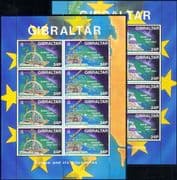 Gibraltar 1994 Europa/ Science/ Discoveries/ Curie/ Galileo/ Diesel/ People 2 x 8v shts (b141u)