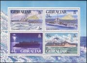 Gibraltar 1995 WWII Warships/ Ships/ Boats/ Navy/ Naval/ Transport 4v m/s (s662r)