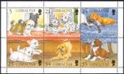 Gibraltar 1996 Dogs/ Puppies/ Pets/ Animals/ Nature/ Spaniel/ Labrador 6v m/s (s629)