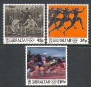 Gibraltar 1996 Olympics 100yrs / Sports 3v set (n22897)