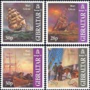 Gibraltar 1997 Europa/ Marie Celeste/ Tales/ Legends/ Sailing Ships/ Transport 4v set (b141q)