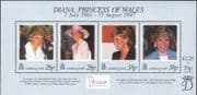 Gibraltar 1998 Diana, Princess of Wales/ Royalty/ Royal/ People 4v m/s (n18263)
