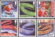 Gibraltar 1999 Christmas/ Greetings/ Santa Claus/ Reindeer/ Presents / Tree 6v set (b8436r)