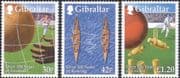 Gibraltar 1999 Football/ Cricket/ Rowing/ Sports/ Soccer/ Boats 3v set (s6390c)