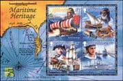 Gibraltar 1999 Sailing Ships/ Navy/ Naval/ Boats/ Transport/ StampEx 4v m/s (b141d)