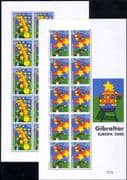 Gibraltar 2000 Europa/ Building Europe/ Stars/ Animation 10 x 4v set sheets (b141s)