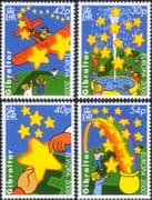 Gibraltar 2000 Europa/ Building Europe/ Stars/ Animation 4v set (b141r)
