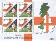 Gibraltar 2000 Football/ Euro 2000/ Soccer/ Sports/ Games/ Flags/ StampEx 4v m/s (s6390b)