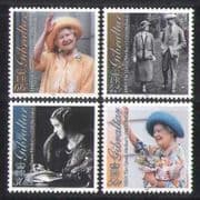 Gibraltar 2000 Queen Mother / Birthday / Royalty 4v n27292