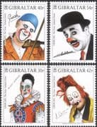 Gibraltar 2002 Europa/ Famous Clowns/ Circus/ People/ Entertainment 4v set (n22900)