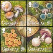 Gibraltar 2003 Fungi/ Mushrooms/ Plants/ Nature 4v set (s6378)