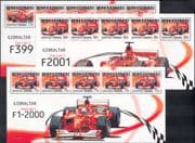 Gibraltar 2004 FERRARI/ Racing/ Cars/ GP/ F1/ Grand Prix/ Sports/ Transport 6 x 5v shtlts (n42129)