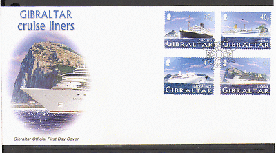 Gibraltar 2005 Cruise Liners / Boats / Ship 4v FDC (n15479)