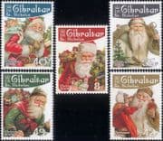 Gibraltar 2006 Christmas/ Greetings/ St Nicholas/ Santa Claus/ Father Christmas 5v set (b141n)