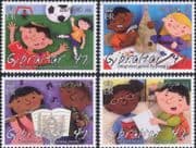 Gibraltar 2006 Europa/ Integration/ Football/ Music/ Art/ Animation 4v set (n16013)