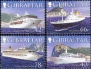 Gibraltar 2006 Ships/ Cruise Liners/ Nautical/ Boats/ Transport 4v set (n16467)