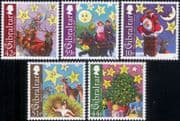 Gibraltar 2008 Christmas/ Greetings/ Santa Claus/ Nativity/ Reindeer/ Tree/ Horse 5v set (s6392y)