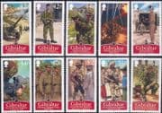 Gibraltar 2008 Royal Regiment/ Soldiers/ Uniforms/ Artillery/ Guns/ History/ People 10v set (s6392q)