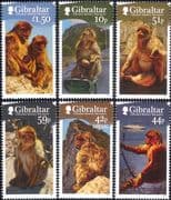 Gibraltar 2011 Barbary Macaque/ Ape/ Apes/ Animals/ Nature/ Wildlife 6v set (b8436a)