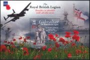 Gibraltar 2011 Royal British Legion/ Military/ War/ Statue/ Poppies/ Poppy/ Flowers 1v m/s (s662t)