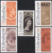 Gibraltar 2011 Stamps/ Stamp-on-Stamp/ S-on-S/ Royalty/ Queen Elizabeth II 5v set (8436k)