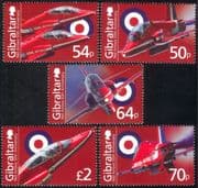 Gibraltar 2014 Red Arrows 50th Anniversary/ RAF/ Aircraft/ Planes/ Royal Air Force/ Aviation/ Military/ Transport 5v set (s662h)