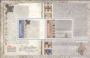 Gibraltar 2015 Magna Carta 800th/ Manuscripts/ Writing/ Books/ Shields 2v m/s (b8436x)