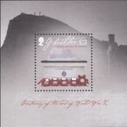 Gibraltar 2018 World War One/WWI/ Military/ Statue/ Poppies/ Wreaths 1v m/s (b8436w)