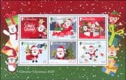 Gibraltar 2020 Christmas/ Greetings/ Santa Claus/ Train/ Bear/ Elf/ Toys 6v m/s (b141z)