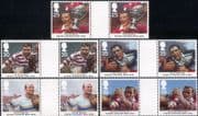 Great Britain 1995 Rugby League 100th/Sports/Games/People 5v set gutter pairs (n18243)