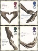 Great Britain 1998 National Health Service/ Medical/ NHS/ Heart/ Welfare 4v set (n18240)