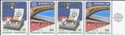 Greece 1988 Europa/ Communications/ Trains/ Rail/ Satellite/ Transport 4v bklt pane (ex1025a)